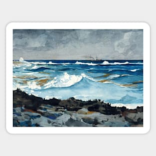 Shore and Surf, Nassau by Winslow Homer Sticker